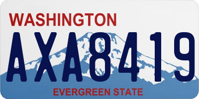 WA license plate AXA8419