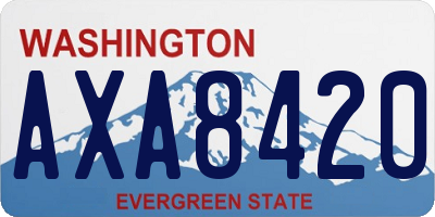 WA license plate AXA8420