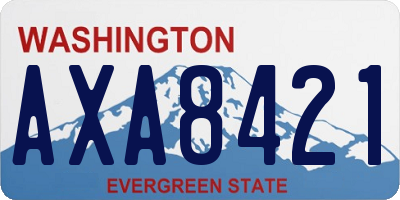WA license plate AXA8421
