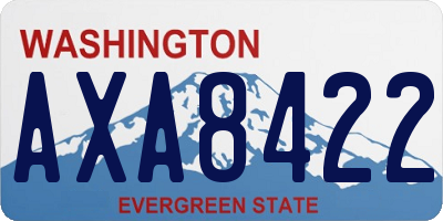 WA license plate AXA8422