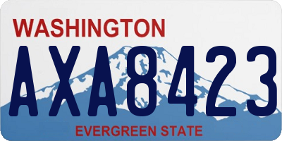 WA license plate AXA8423