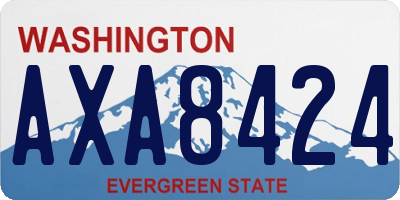 WA license plate AXA8424