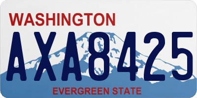 WA license plate AXA8425