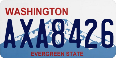 WA license plate AXA8426