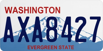WA license plate AXA8427