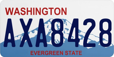 WA license plate AXA8428