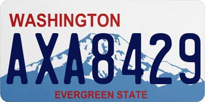 WA license plate AXA8429