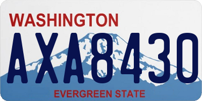 WA license plate AXA8430