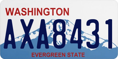WA license plate AXA8431
