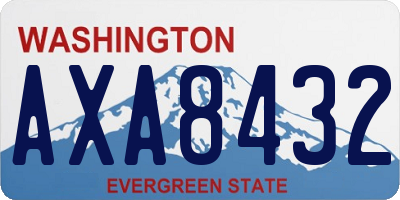 WA license plate AXA8432