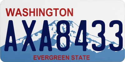 WA license plate AXA8433