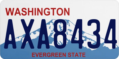 WA license plate AXA8434