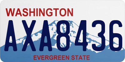 WA license plate AXA8436