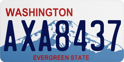 WA license plate AXA8437