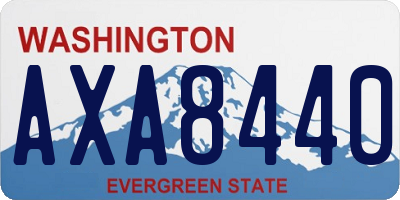 WA license plate AXA8440