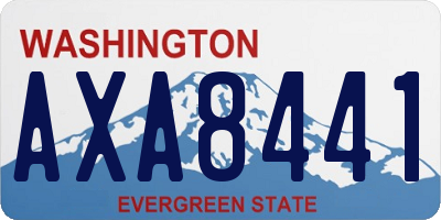 WA license plate AXA8441