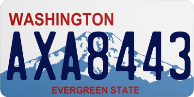 WA license plate AXA8443