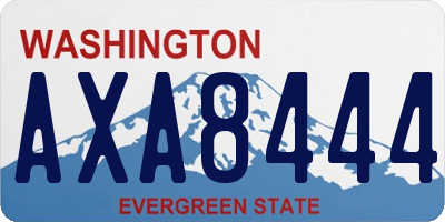 WA license plate AXA8444