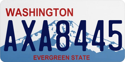 WA license plate AXA8445