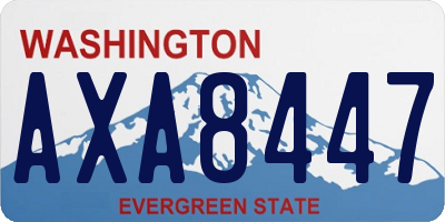 WA license plate AXA8447