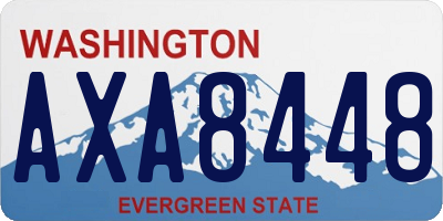 WA license plate AXA8448