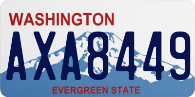 WA license plate AXA8449