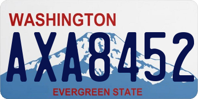 WA license plate AXA8452