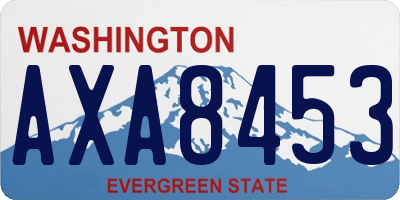 WA license plate AXA8453