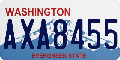WA license plate AXA8455