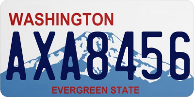 WA license plate AXA8456