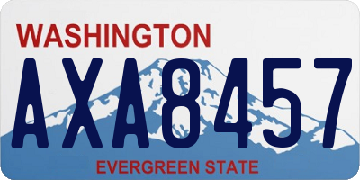 WA license plate AXA8457