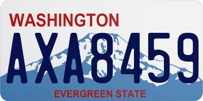 WA license plate AXA8459