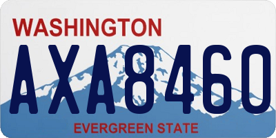 WA license plate AXA8460