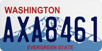 WA license plate AXA8461