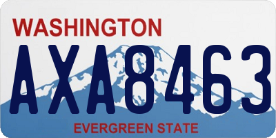 WA license plate AXA8463