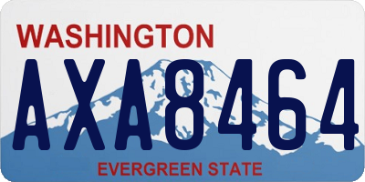 WA license plate AXA8464