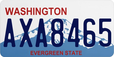 WA license plate AXA8465