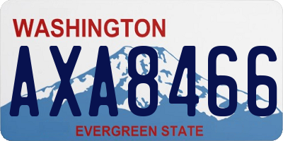WA license plate AXA8466