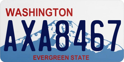 WA license plate AXA8467