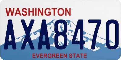 WA license plate AXA8470
