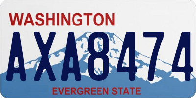WA license plate AXA8474