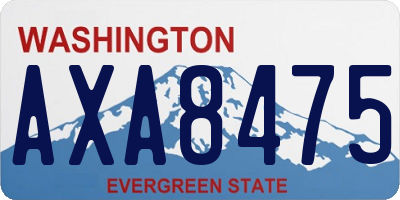WA license plate AXA8475