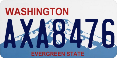 WA license plate AXA8476