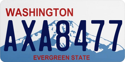 WA license plate AXA8477