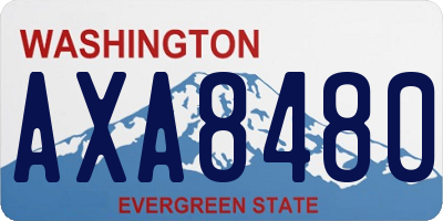 WA license plate AXA8480