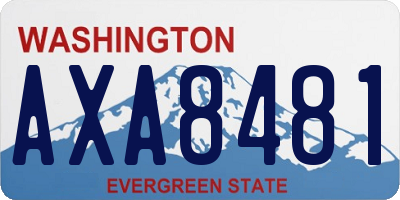 WA license plate AXA8481