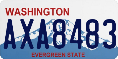WA license plate AXA8483