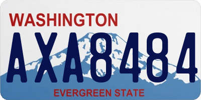 WA license plate AXA8484