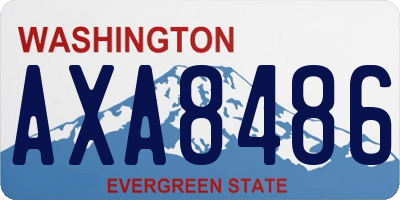 WA license plate AXA8486
