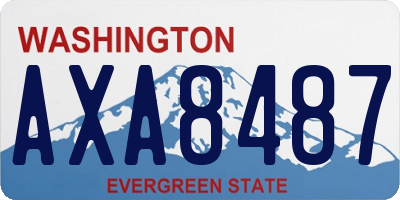 WA license plate AXA8487